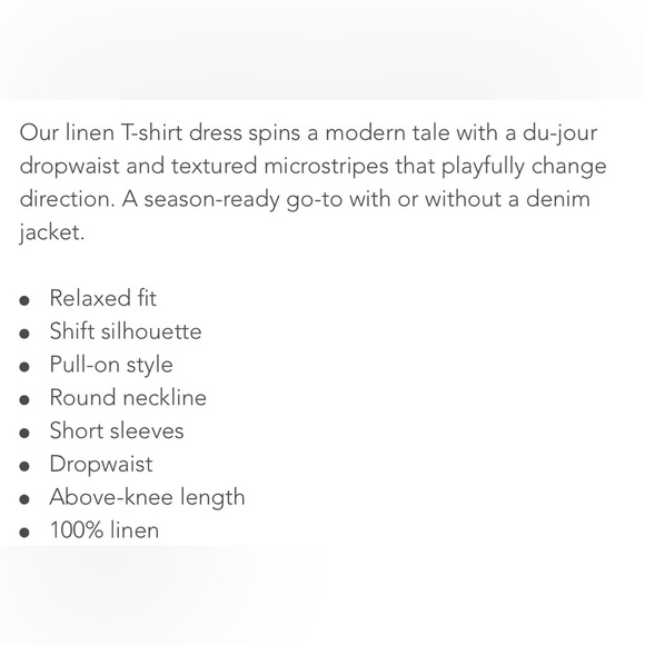 Garnet Hill Linen Dropwaist Purple Stripe Dress Sz 6 - Picture 3 of 12